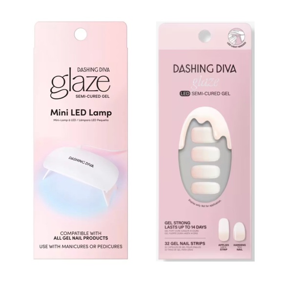 DASHING DIVA Mini LED Lamp + 22 Pc Gel Strips in ‘Luxe Expensive Ombré Glaze’ - Picture 1 of 11